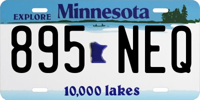 MN license plate 895NEQ