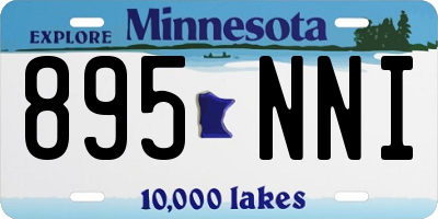MN license plate 895NNI