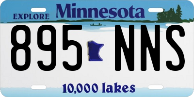 MN license plate 895NNS