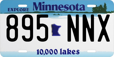 MN license plate 895NNX