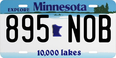 MN license plate 895NOB