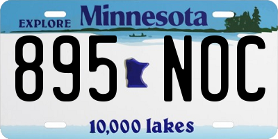 MN license plate 895NOC