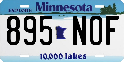 MN license plate 895NOF