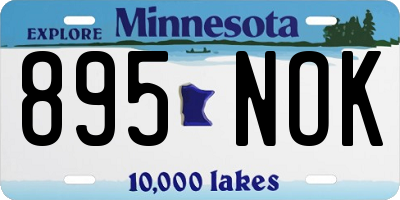 MN license plate 895NOK