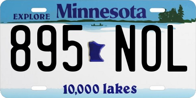 MN license plate 895NOL