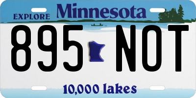 MN license plate 895NOT