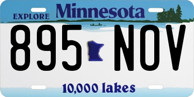 MN license plate 895NOV