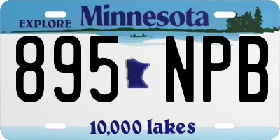 MN license plate 895NPB