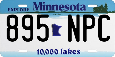 MN license plate 895NPC