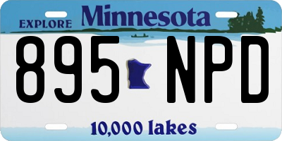 MN license plate 895NPD