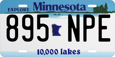 MN license plate 895NPE
