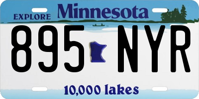 MN license plate 895NYR