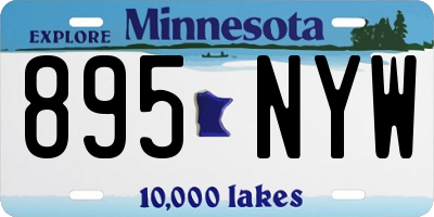 MN license plate 895NYW