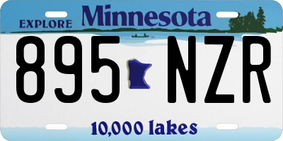 MN license plate 895NZR