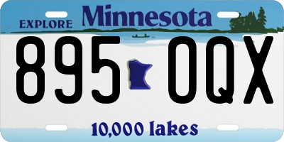 MN license plate 895OQX