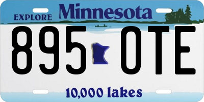 MN license plate 895OTE