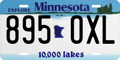 MN license plate 895OXL