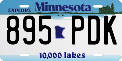 MN license plate 895PDK