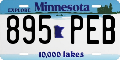 MN license plate 895PEB