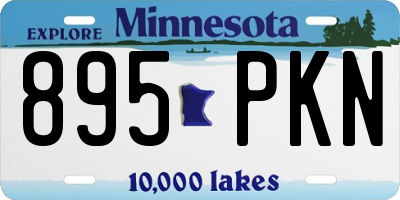 MN license plate 895PKN