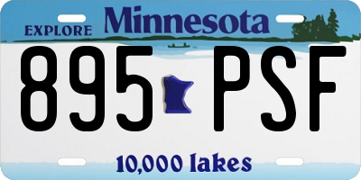 MN license plate 895PSF