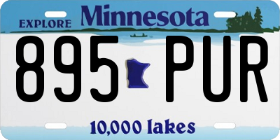 MN license plate 895PUR