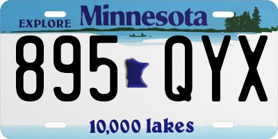 MN license plate 895QYX