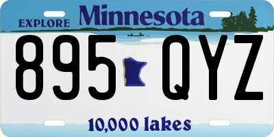 MN license plate 895QYZ