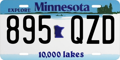 MN license plate 895QZD