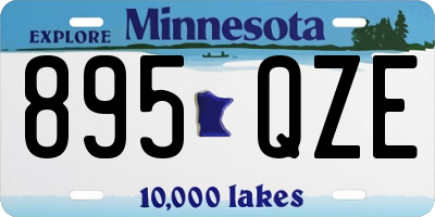 MN license plate 895QZE