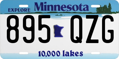 MN license plate 895QZG