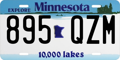MN license plate 895QZM