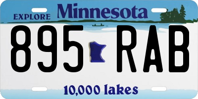 MN license plate 895RAB