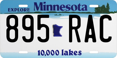 MN license plate 895RAC