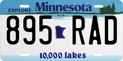 MN license plate 895RAD