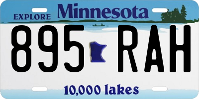 MN license plate 895RAH
