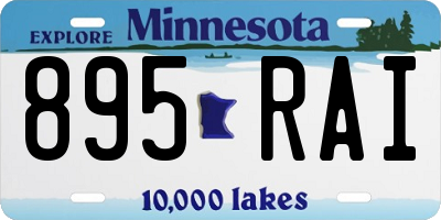 MN license plate 895RAI