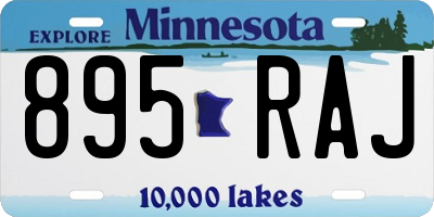 MN license plate 895RAJ
