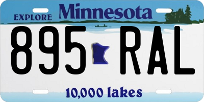 MN license plate 895RAL