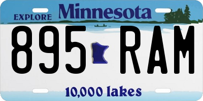 MN license plate 895RAM