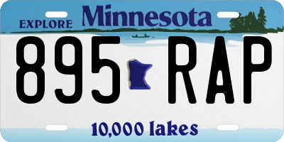 MN license plate 895RAP