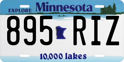 MN license plate 895RIZ