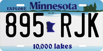 MN license plate 895RJK