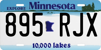 MN license plate 895RJX