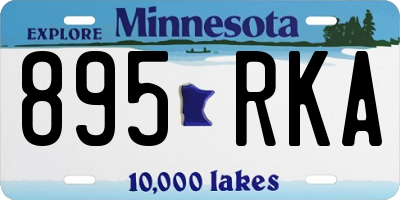 MN license plate 895RKA