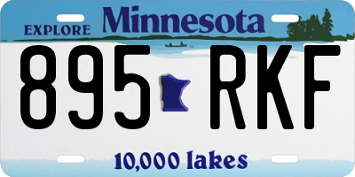 MN license plate 895RKF