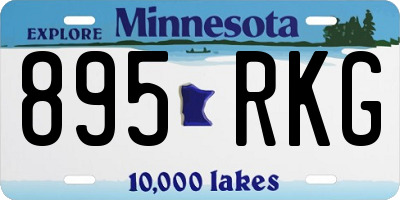 MN license plate 895RKG