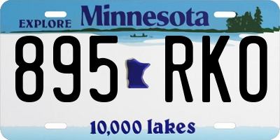 MN license plate 895RKO