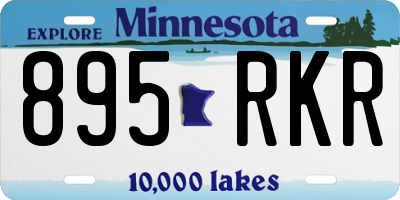 MN license plate 895RKR
