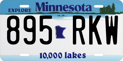 MN license plate 895RKW